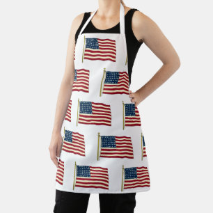 Vintage patriottische Amerikaanse vlag, vier juli Schort