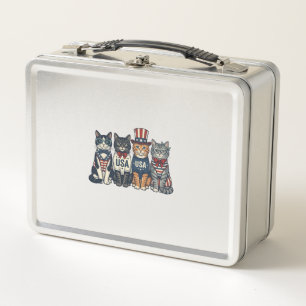Vintage Patriottische Katten USA Shirt Ontwerp_1