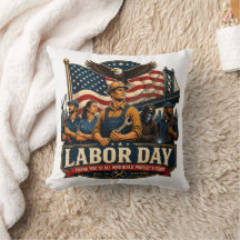 Vintage Patriottische Labor Day Adelaar Werkers De