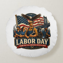 Vintage Patriottische Labor Day Adelaar Werkers De