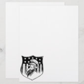Vintage Patriottische Oom Sam en Amerikaanse Vlag (Voorkant / Achterkant)