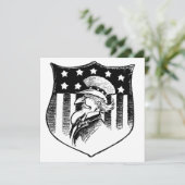 Vintage Patriottische Oom Sam en Amerikaanse Vlag (Staand voorkant)