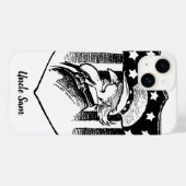Vintage Patriottische Oom Sam en Amerikaanse Vlag Case-Mate iPhone Case (Achterkant (horizontaal))