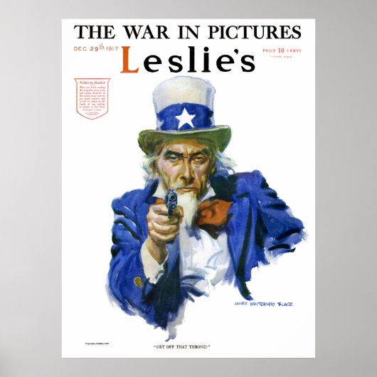 Vintage patriottische Oom Sam-magazinecoverkunst Poster (Voorkant)