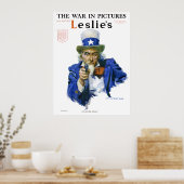 Vintage patriottische Oom Sam-magazinecoverkunst Poster (Keuken)