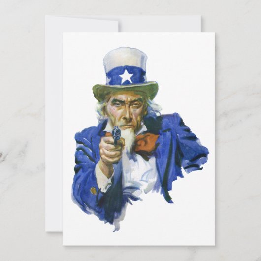 Vintage Patriottische Oom Sam met Sterrenhoed en G (Voorkant)