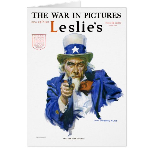 Vintage patriottische Oom Sam tijdschriftcoverkuns (Voorkant)