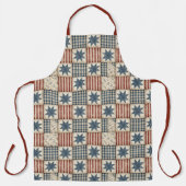 Vintage Patriottische Patchwork Esthetiek Schort (Voorkant)