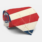 Vintage Patriottische Rode Witte Blauwe Strepen Stropdas (Opgerold)