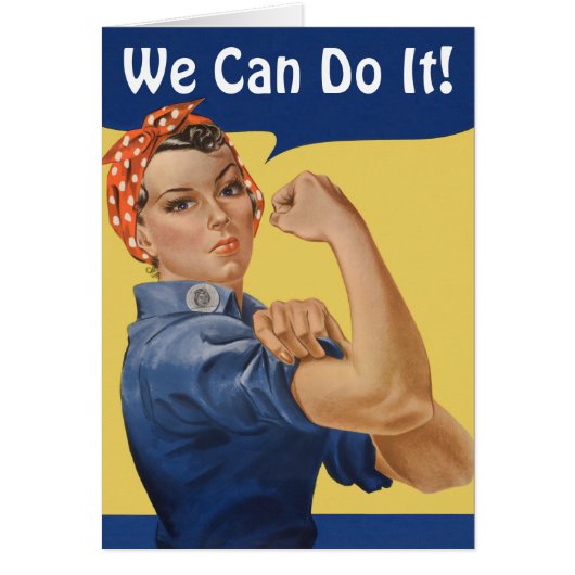 Vintage patriottische Rosie the Riveter, We Can Do (Voorkant)
