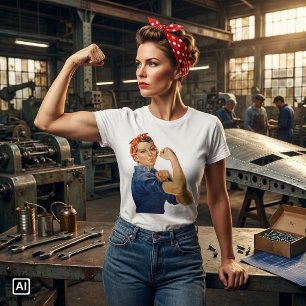 Vintage patriottische Rosie the Riveter, We Can Do T-shirt