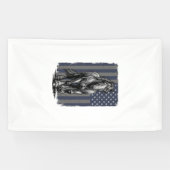 Vintage Patriottische Trekpaard Vlag Vector Design Spandoek (Horizontaal)