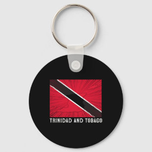 Vintage patriottische Trinidad en Tobago-vlag Trin Sleutelhanger
