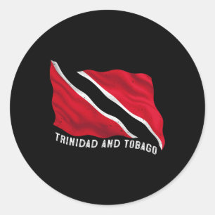 Vintage Patriottische Trinidad en Togo Vlag Trinid Ronde Sticker