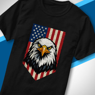 Vintage Patriottische USA Amerikaanse Vlag Steenar T-shirt