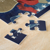 Vintage patriottische vierde juli, adelaar met ste legpuzzel (Zijkant)
