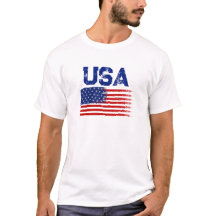 Vintage Patriottische Vlag van de VS Grafisch T-sh