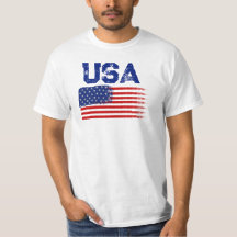 Vintage Patriottische Vlag van de VS Grafisch T-sh