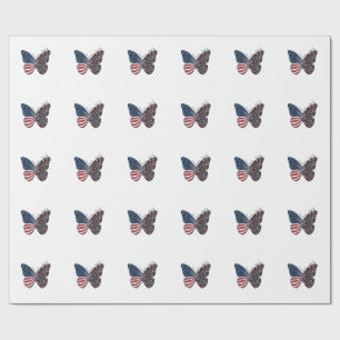 Vintage Patriottische Vredesvlinder Vector Kunst_1 Cadeaupapier