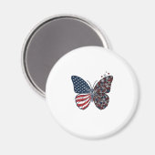 Vintage Patriottische Vredesvlinder Vector Kunst_1 Magneet (Voorkant / Achterkant)