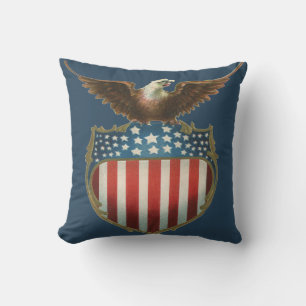 Vintage Patriottisme, Trotse Adelaar boven Amerika Kussen