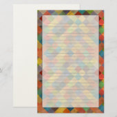 Vintage patroon. Geometrisch Briefpapier (Voorkant / Achterkant)