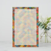 Vintage patroon. Geometrisch Briefpapier (Staand voorkant)