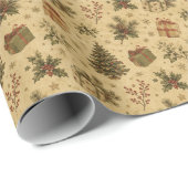 vintage patroon inpakpapier (Rol Hoek)