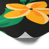 Vintage patroon met luipaarden en tropische blader poster (Hoek)