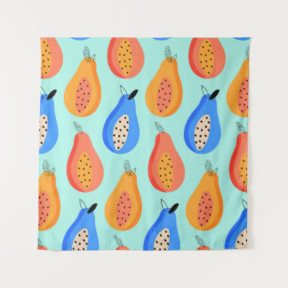 vintage patroon. Schattig citrus zomerfruit. illus Wandkleed