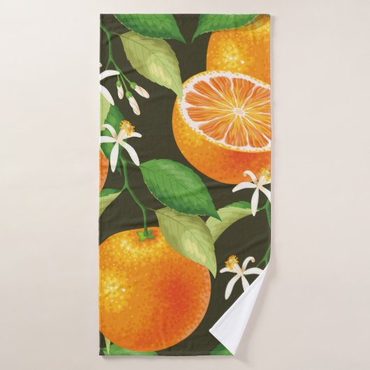 Vintage pattern with orange badhanddoek (Badhanddoek)