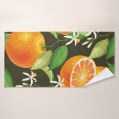 Vintage pattern with orange badhanddoek (Badhanddoek)