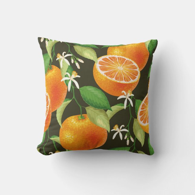 Vintage pattern with orange kussen (Voorkant)