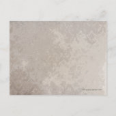 Vintage Pauw Grunge Damast Liefdesvogels Briefkaart (Achterkant)