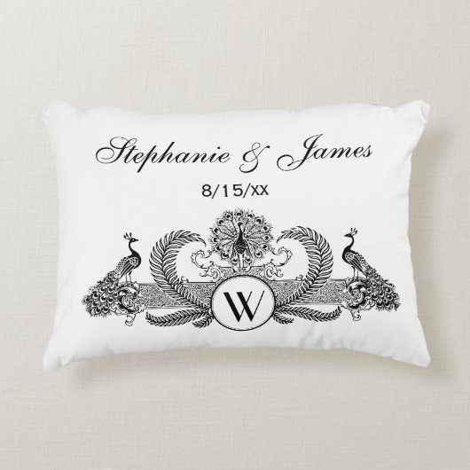 Vintage Pauw Monogram Accent Kussen (Voorkant)