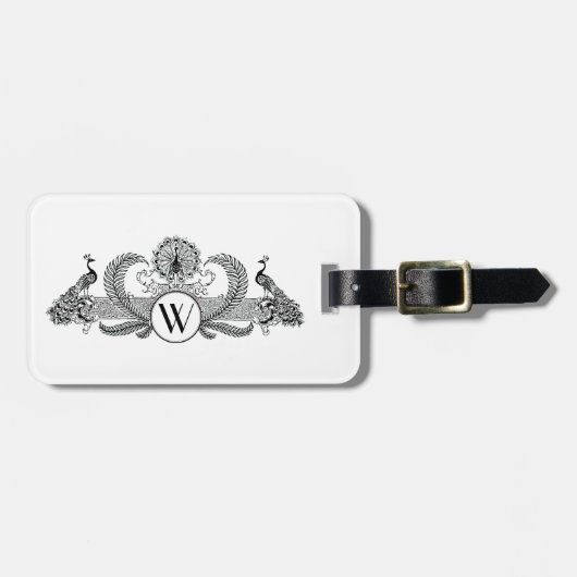 Vintage Pauw Monogram Bagagelabel (Voorkant horizontaal)