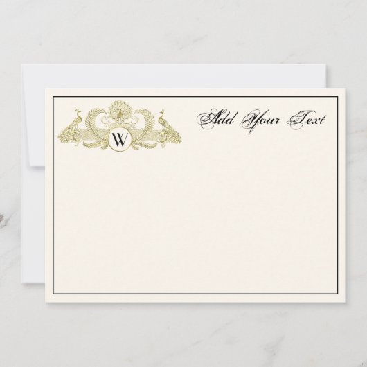 Vintage Pauw Monogram Faux Goud Ivoor BG (Voorkant)