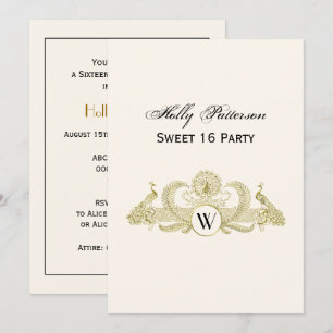 Vintage Pauw Monogram Faux Goud Ivoor BG Kaart