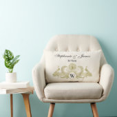 Vintage Pauw Monogram Faux Goud Ivoor BG Kussen (Stoel)