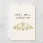 Vintage Pauw Monogram Faux Goud Ivoorkleurig BG Kaart (Voorkant)