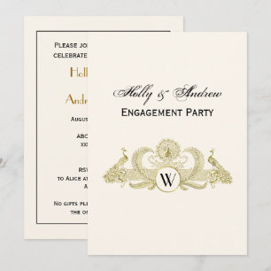 Vintage Pauw Monogram Faux Goud Ivoorkleurig BG Kaart