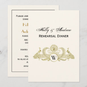 Vintage Pauw Monogram Faux Goud Ivoorkleurig BG Kaart