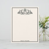 Vintage Pauw Monogram Ivoorkleurig BG (Staand voorkant)