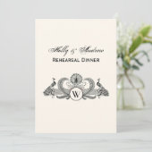 Vintage Pauw Monogram Ivoorkleurig BG Kaart (Staand voorkant)
