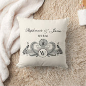 Vintage Pauw Monogram Ivoorkleurig BG Kussen (Deken)