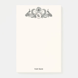 Vintage Pauw Monogram Ivoorkleurig BG Post-it® Notes