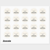 Vintage Pauw Monogram Ivoorkleurig BG Ronde Sticker (Vel)