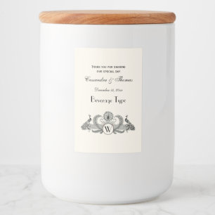 Vintage Pauw Monogram Ivoorkleurig BG Voedselcontainer Etiket
