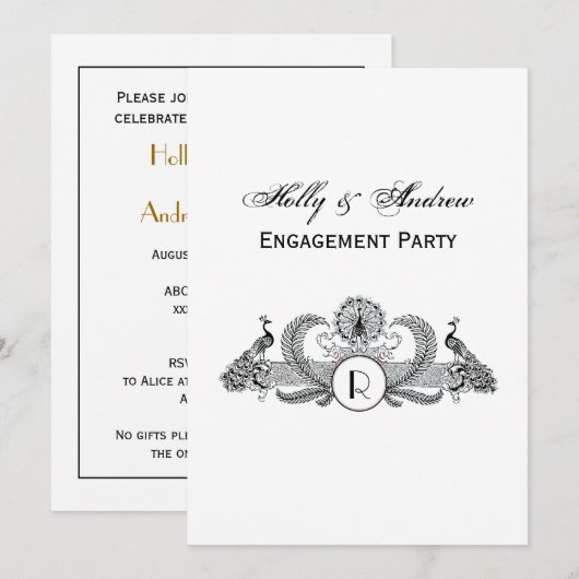 Vintage Pauw Monogram Kaart (Voorkant / Achterkant)