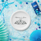 Vintage Pauw Monogram Papieren Bordje (Feest)